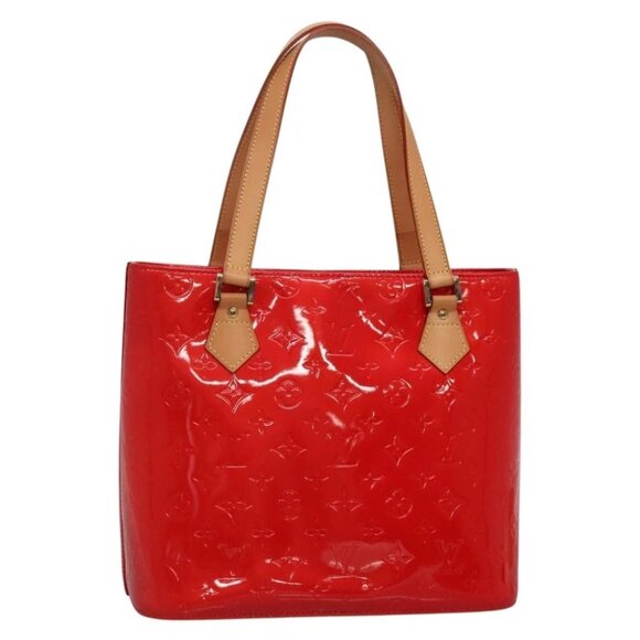 LOUIS VUITTON Monogram Vernis Houston Hand Bag Red - Picture 1 of 16